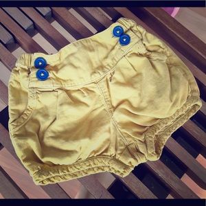 Mini Boden 18-24m corduroy shorts mustard yellow